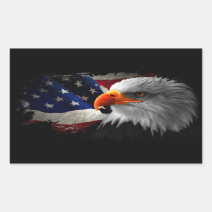 Sticker Rectangulaire L'aigle Américain