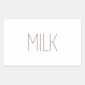 Sticker Rectangulaire Lait bronzé élégant