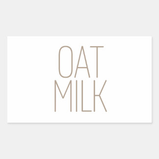Sticker Rectangulaire Lait d'avoine bronzé élégant