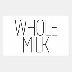 Sticker Rectangulaire Lait entier lisse