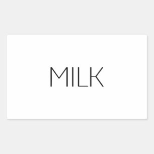 Sticker Rectangulaire Lait lisse