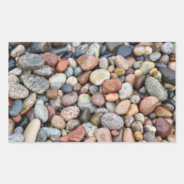 Sticker Rectangulaire Lake Superior Rocks (Devant)