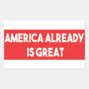 Sticker Rectangulaire L'Amérique est déjà grande