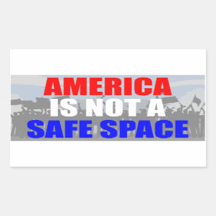 Sticker Rectangulaire L'Amérique n'est pas un espace sûr