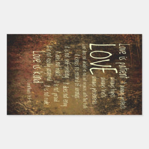 Sticker Rectangulaire L'Amour Est Un Mélange De Patients