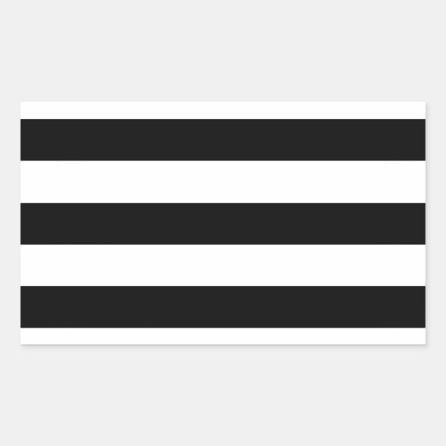 Sticker Rectangulaire large bande noire (Devant)