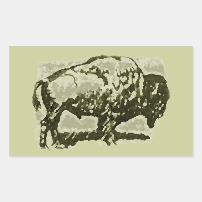 Sticker Rectangulaire L'art Buffalo (Devant)