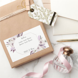 Sticker Rectangulaire Lavande de fleurs violettes