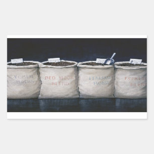 Sticker Rectangulaire Le café renvoie 1990