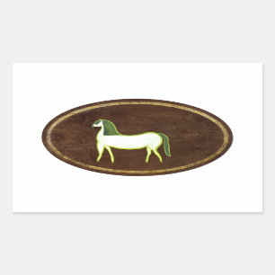 Sticker Rectangulaire Le cheval 2009