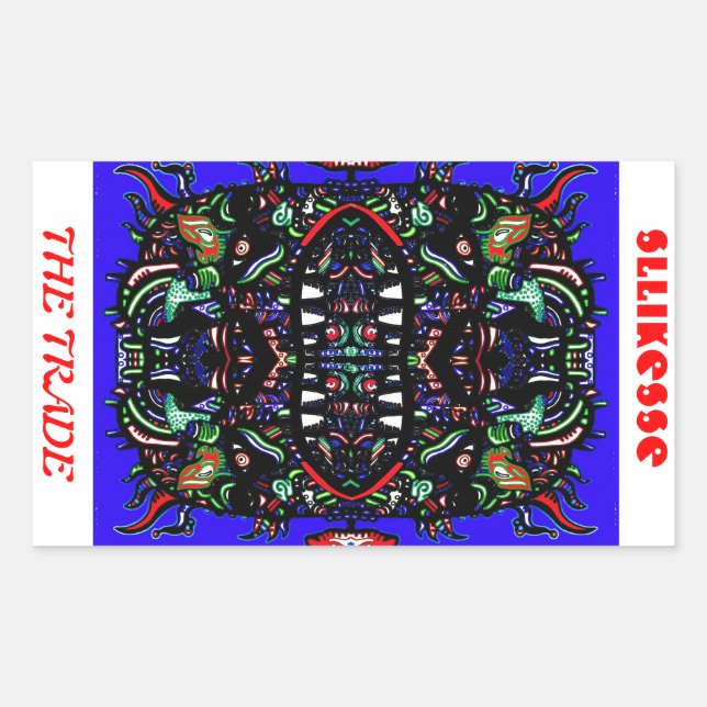 Sticker Rectangulaire le commerce (Devant)