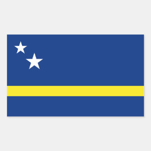 Sticker Rectangulaire Le Curaçao diminuent, Pays-Bas/Néerlandais