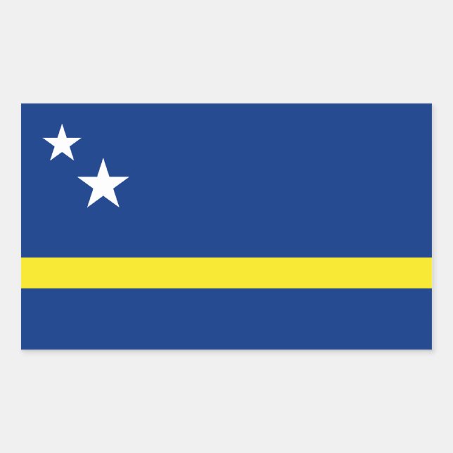Sticker Rectangulaire Le Curaçao diminuent, Pays-Bas/Néerlandais (Devant)