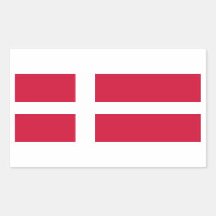 Sticker Rectangulaire Le Danemark/drapeau du danois/Danois