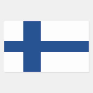 Sticker Rectangulaire Le drapeau de la Finlande - Siniristilippu
