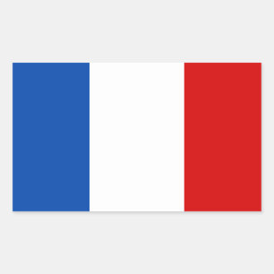 Sticker Rectangulaire Le drapeau de la France