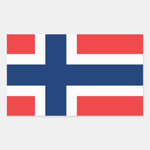 Sticker Rectangulaire Le drapeau de la Norvège - la Scandinavie