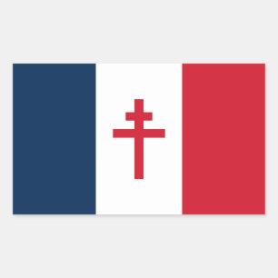 Sticker Rectangulaire Le drapeau de la résistance française Symbole de l