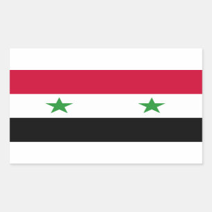 Sticker Rectangulaire Le drapeau de la Syrie