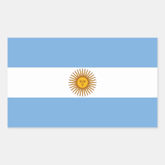 Sticker Rectangulaire Le drapeau de l'Argentine (Devant)