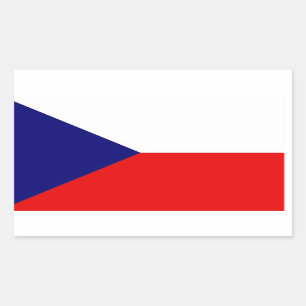 Sticker Rectangulaire Le drapeau de République Tchèque