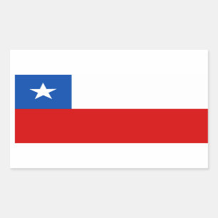 Sticker Rectangulaire Le drapeau du Chili