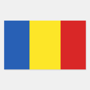 Sticker Rectangulaire Le drapeau roumain