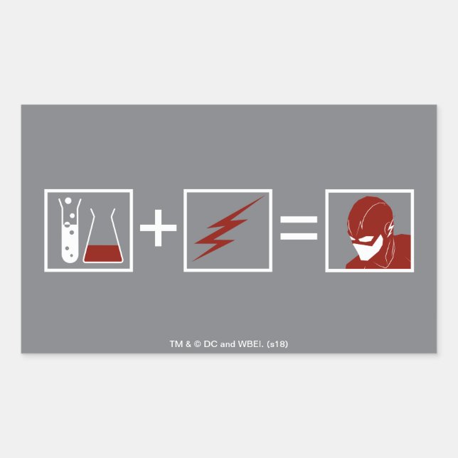 Sticker Rectangulaire Le Flash | Équation Flash (Devant)