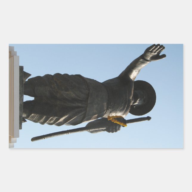 Sticker Rectangulaire Le Grand Roi Anouvong ... Vientiane, Laos (Devant)