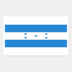 Sticker Rectangulaire Le Honduras/drapeau hondurien