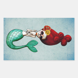 Sticker Rectangulaire Le Jour de la belle sirène morte
