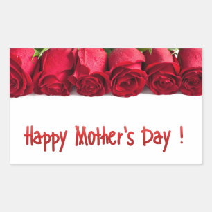 Sticker Rectangulaire Le jour de mère heureux