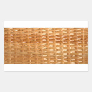 Sticker Rectangulaire Le look de laque en osier Basketweave Texture