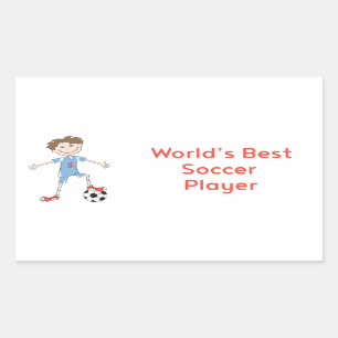 Sticker Rectangulaire Le meilleur footballeur du monde