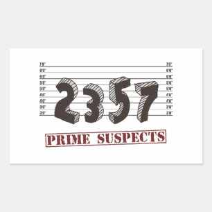 Sticker Rectangulaire Le nombre premier soupçonne