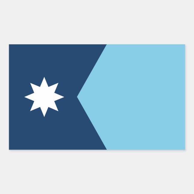 Sticker Rectangulaire Le nouveau drapeau de l'État du Minnesota (refonte (Devant)