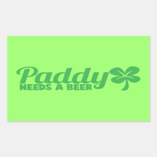 Sticker Rectangulaire Le PADDY a besoin d'une bière ! Conception de