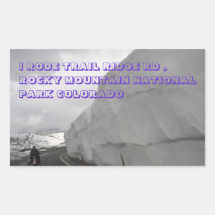 STICKER RECTANGULAIRE LE PARC NATIONAL DE LA MONTAGNE ROCKY