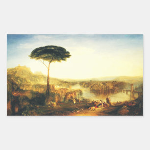 Sticker Rectangulaire Le pèlerinage de Childe Harold par Joseph Turner