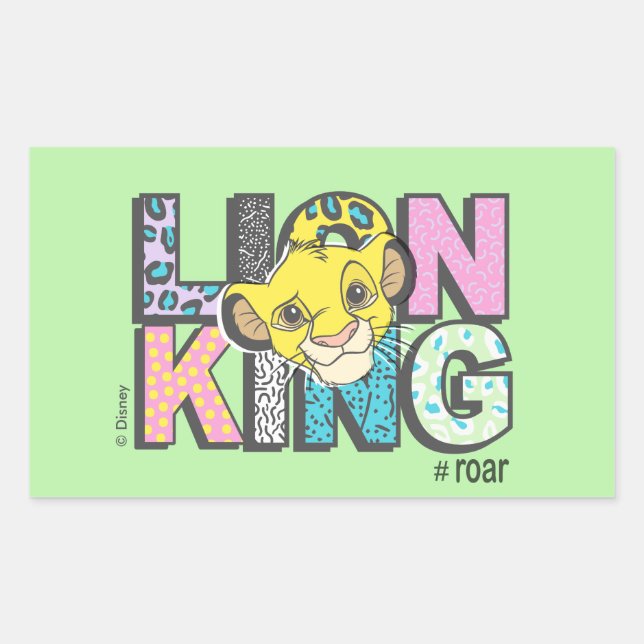 Sticker Rectangulaire Le Roi Lion | Simba #Roar (Devant)