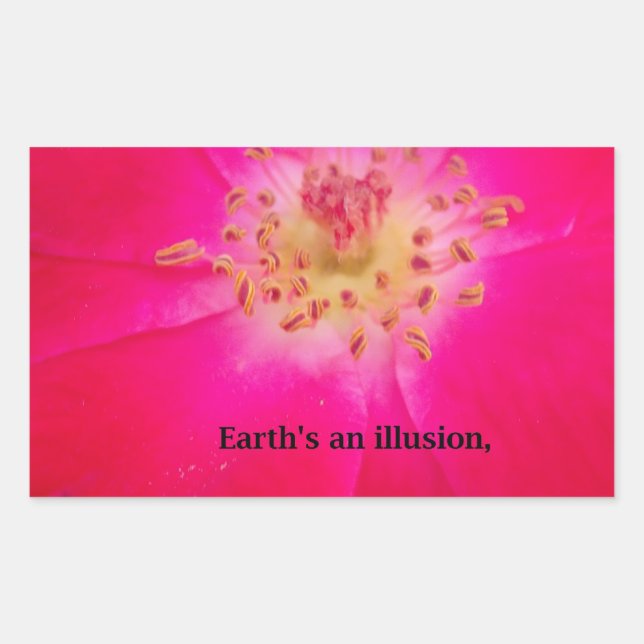 Sticker Rectangulaire Le Rose cosmique : Le design trompeur de la nature (Devant)