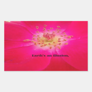Sticker Rectangulaire Le Rose cosmique : Le design trompeur de la nature