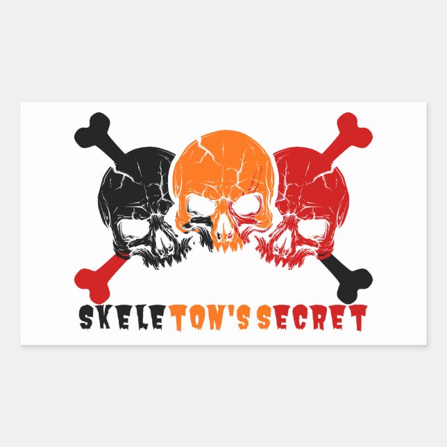 Sticker Rectangulaire Le secret de Skeleton (Devant)