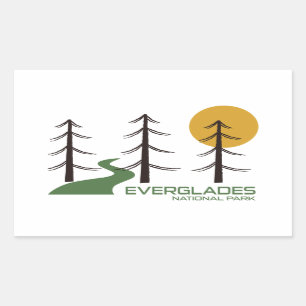 Sticker Rectangulaire Le sentier du parc national des Everglades