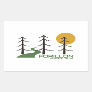 Sticker Rectangulaire Le sentier du parc national Forillon