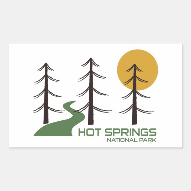 Sticker Rectangulaire Le sentier du parc national Hot Springs (Devant)