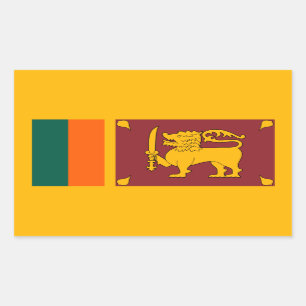 Sticker Rectangulaire Le Sri Lanka - drapeau sri-lankais