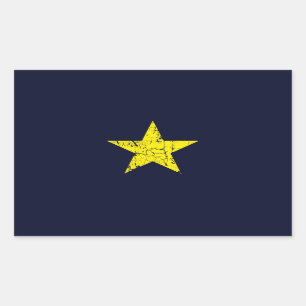 Sticker Rectangulaire Le Texas, drapeau historique d'étoile de Burnet,