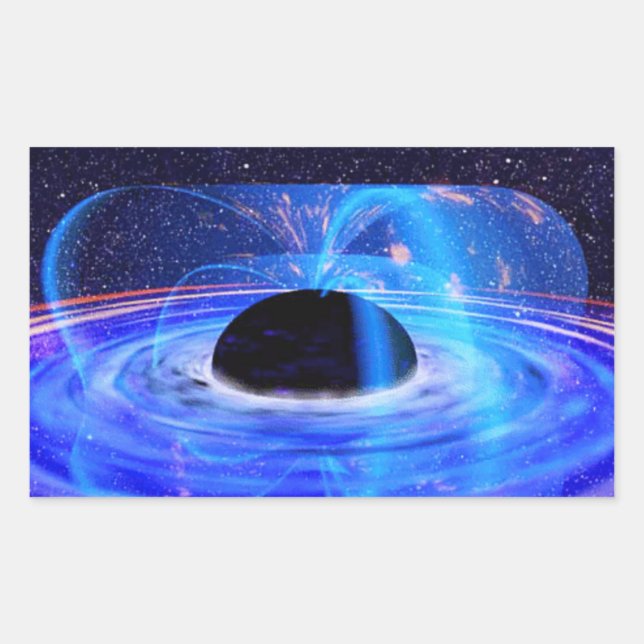 Sticker Rectangulaire Le trou noir bleu de Nasa (Devant)