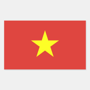 Sticker Rectangulaire Le Vietnam - drapeau vietnamien